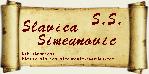 Slavica Simeunović vizit kartica